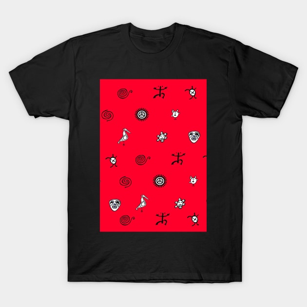Taino Symbol Pattern T-Shirt by lilyvtattoos